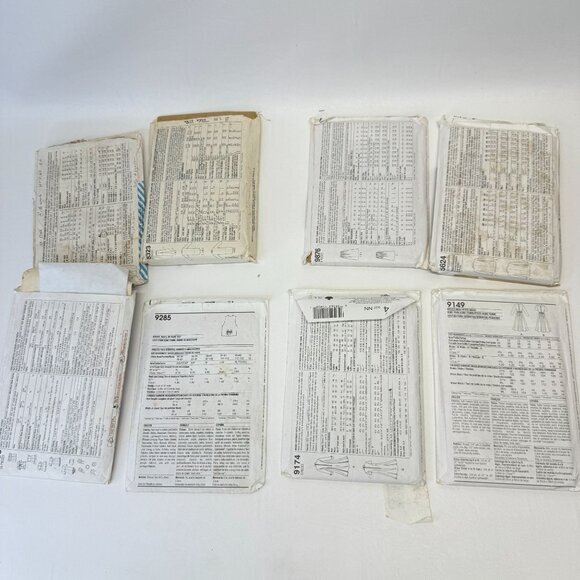 Simplicity Vintage 80s Sewing Patterns LOT 6241 8323 9285 9174‎ 9149 8960 - Picture 6 of 6